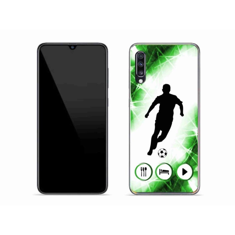 Gelový kryt mmCase na mobil Samsung Galaxy A70 - fotbalista