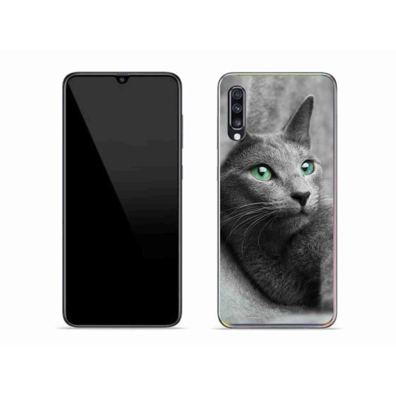 Gelový kryt mmCase na mobil Samsung Galaxy A70 - kočka 2