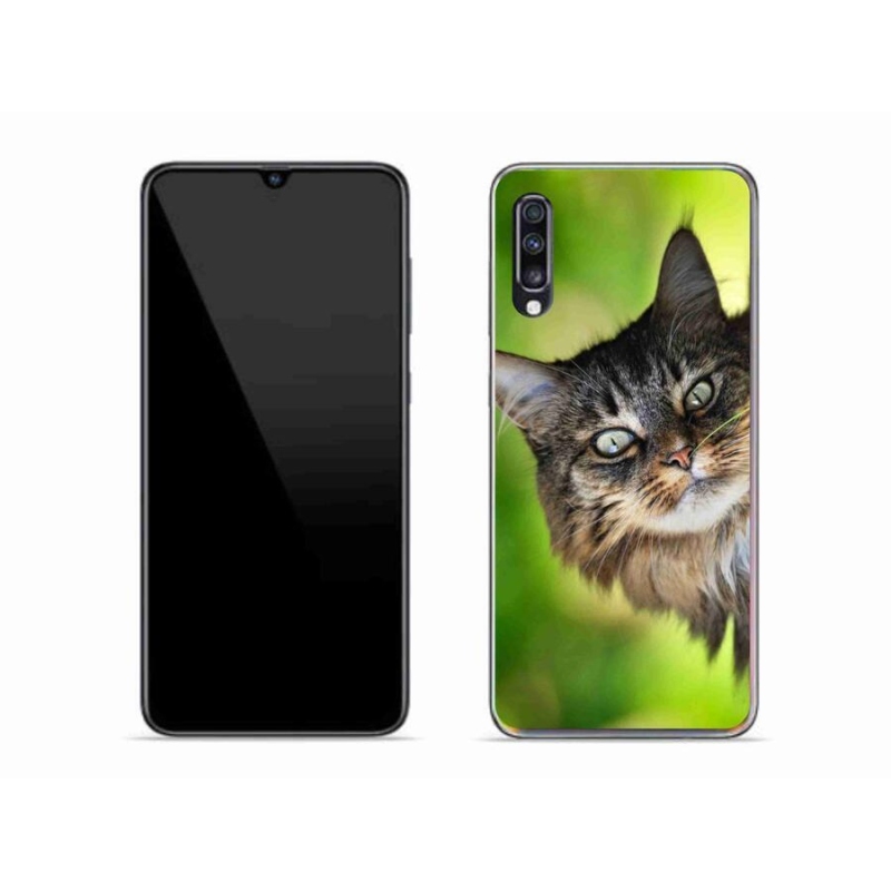 Gelový kryt mmCase na mobil Samsung Galaxy A70 - kočka 3