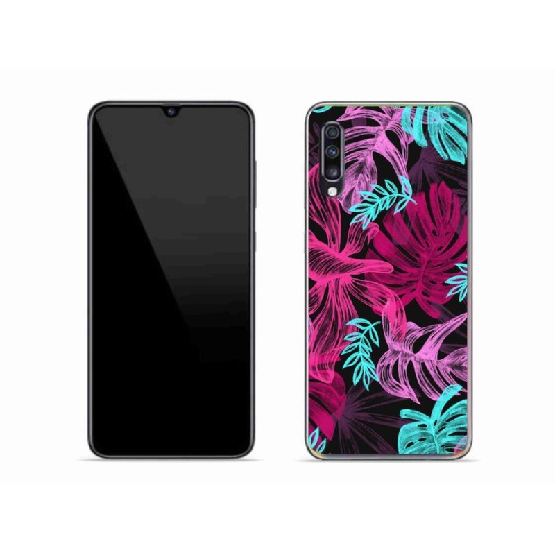 Gelový kryt mmCase na mobil Samsung Galaxy A70 - květiny 1