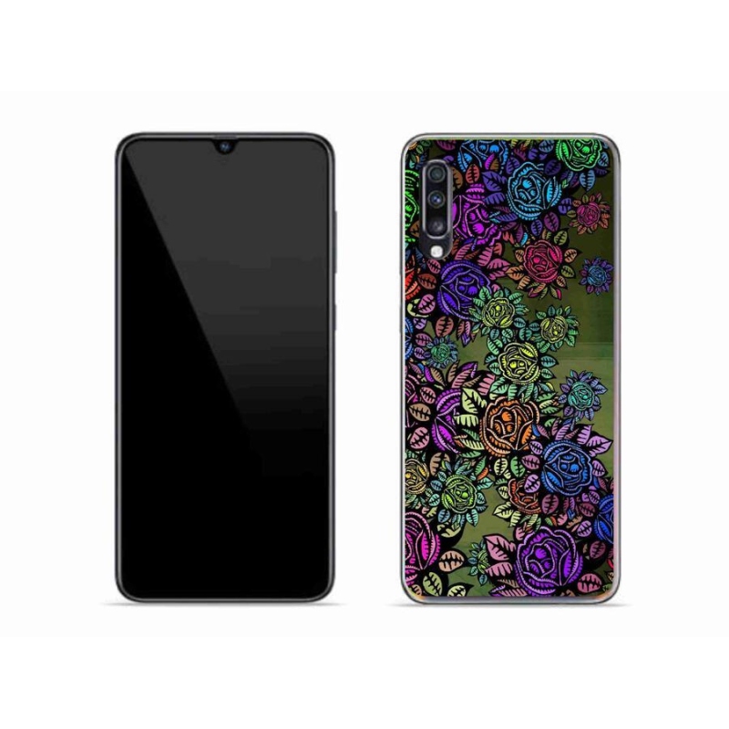 Gelový kryt mmCase na mobil Samsung Galaxy A70 - květiny 6