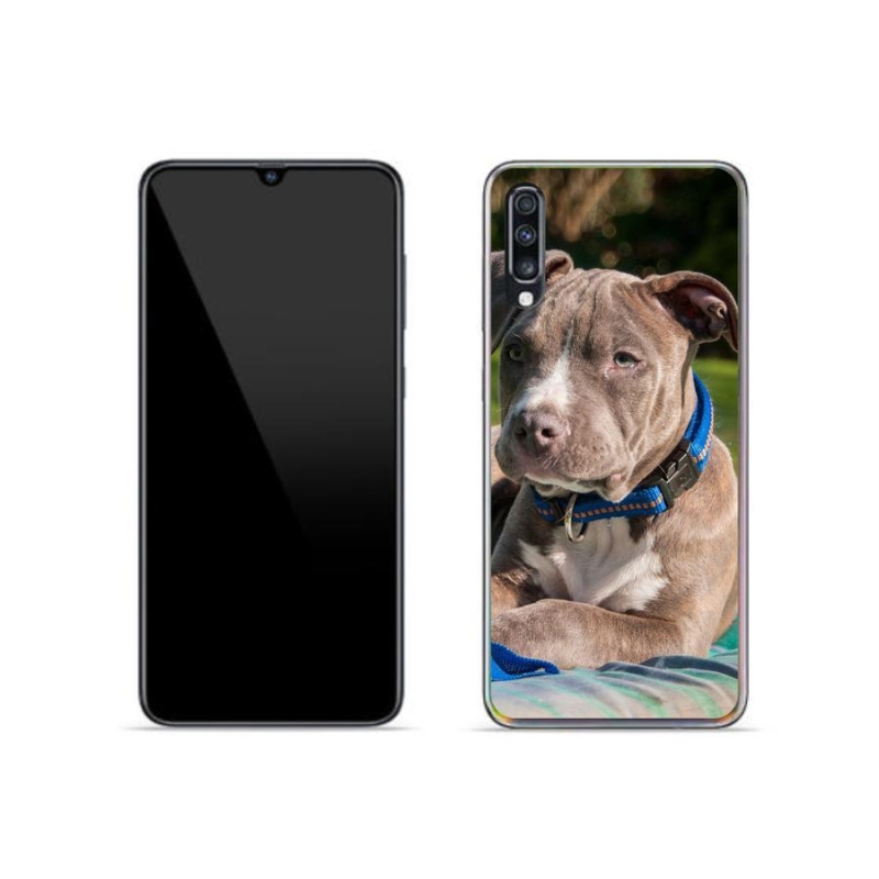 Gelový kryt mmCase na mobil Samsung Galaxy A70 - pitbull