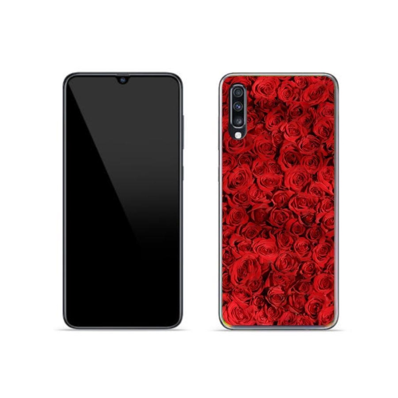 Gelový kryt mmCase na mobil Samsung Galaxy A70 - růže