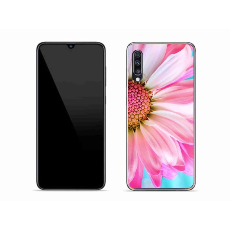 Gelový kryt mmCase na mobil Samsung Galaxy A70 - růžová květina