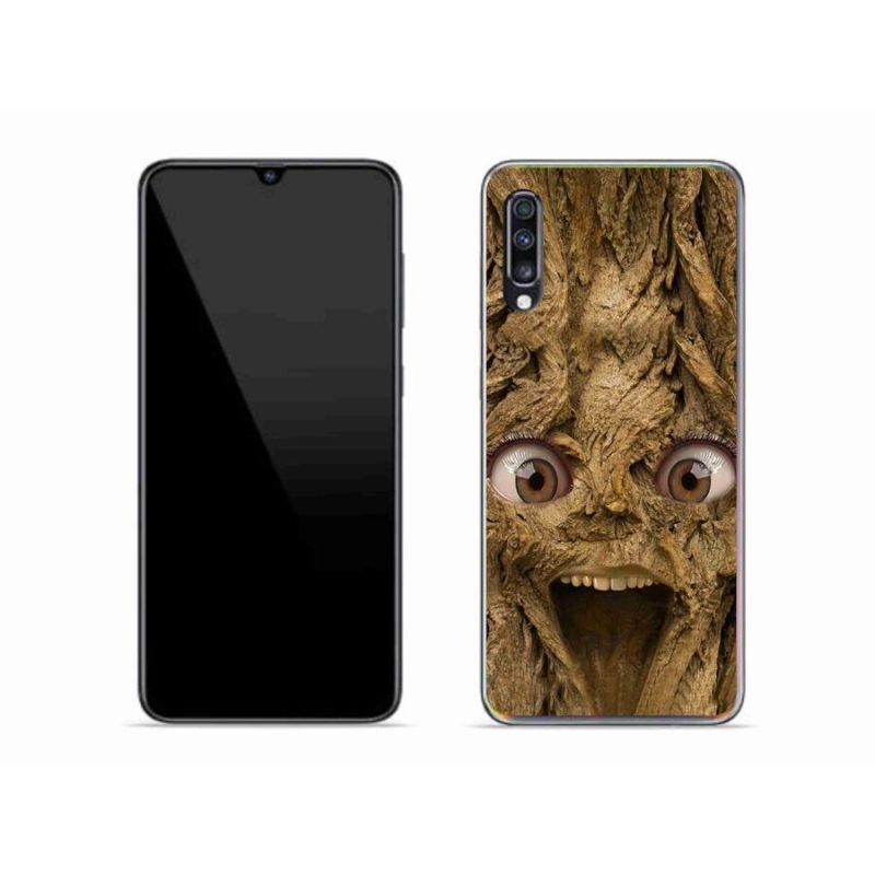 Gelový kryt mmCase na mobil Samsung Galaxy A70 - veselý strom s očima