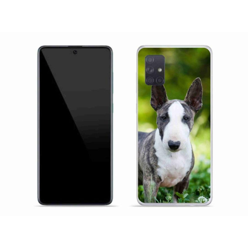 Gelový kryt mmCase na mobil Samsung Galaxy A71 - anglický bulteriér