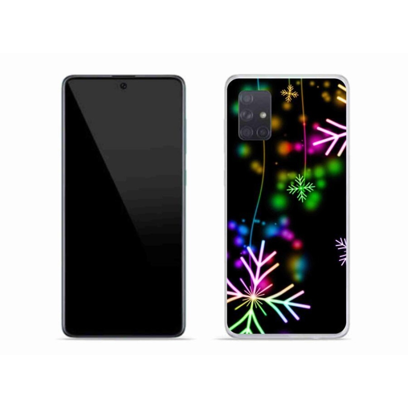 Gelový kryt mmCase na mobil Samsung Galaxy A71 - barevné vločky