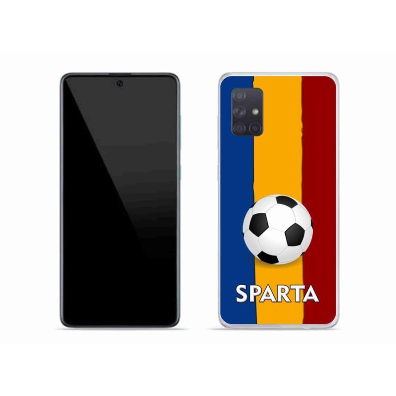 Gelový kryt mmCase na mobil Samsung Galaxy A71 - fotbal 1