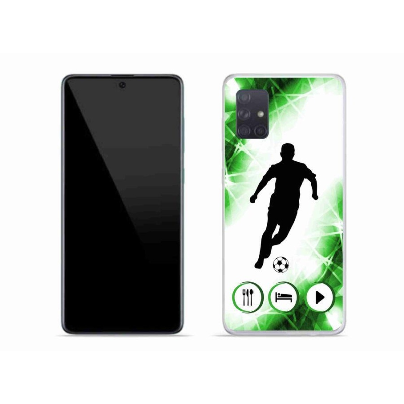 Gelový kryt mmCase na mobil Samsung Galaxy A71 - fotbalista