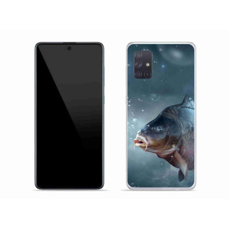 Gelový kryt mmCase na mobil Samsung Galaxy A71 - kapr a bublinky