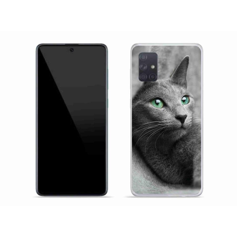 Gelový kryt mmCase na mobil Samsung Galaxy A71 - kočka 2