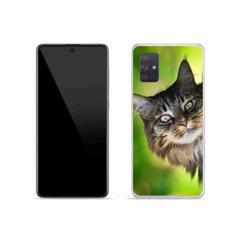 Gelový kryt mmCase na mobil Samsung Galaxy A71 - kočka 3