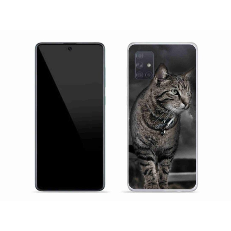 Gelový kryt mmCase na mobil Samsung Galaxy A71 - kočka