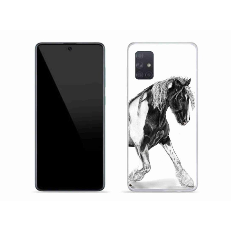 Gelový kryt mmCase na mobil Samsung Galaxy A71 - kůň