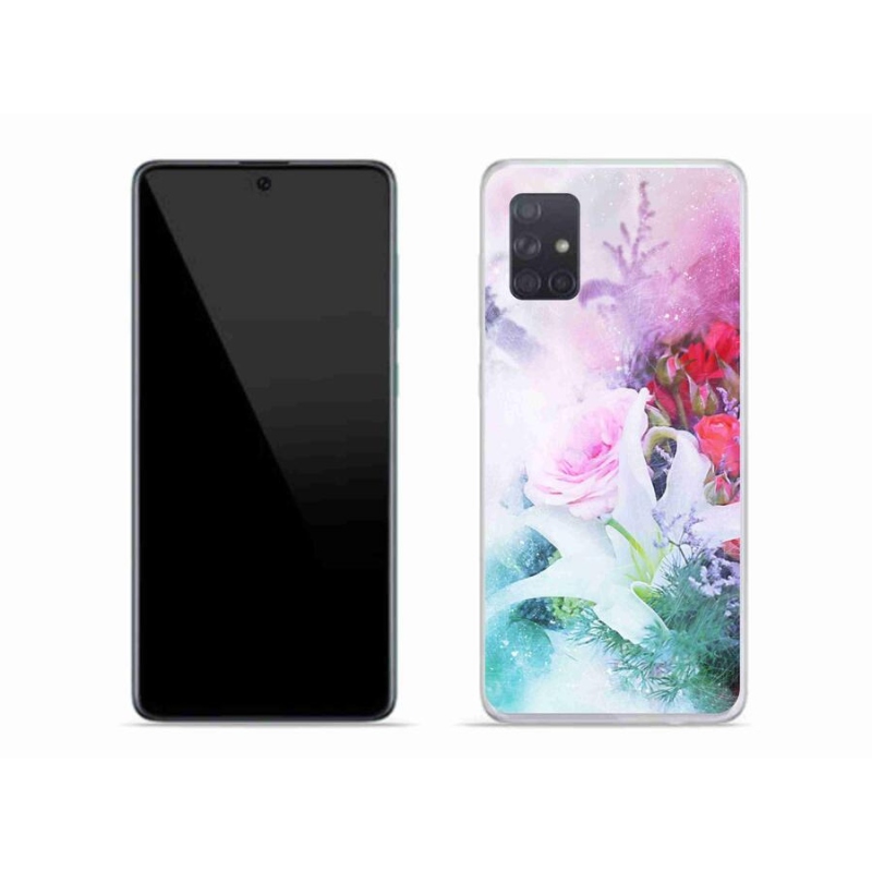 Gelový kryt mmCase na mobil Samsung Galaxy A71 - květiny 4