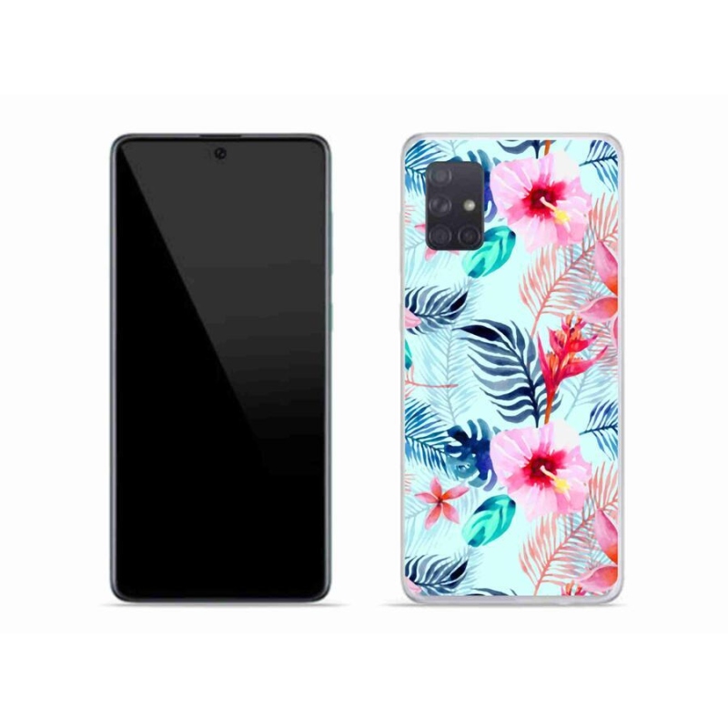 Gelový kryt mmCase na mobil Samsung Galaxy A71 - květiny