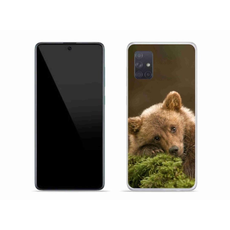 Gelový kryt mmCase na mobil Samsung Galaxy A71 - medvěd