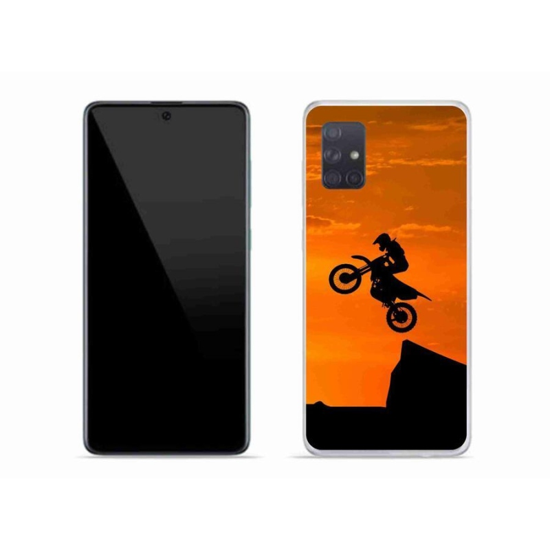 Gelový kryt mmCase na mobil Samsung Galaxy A71 - motocross