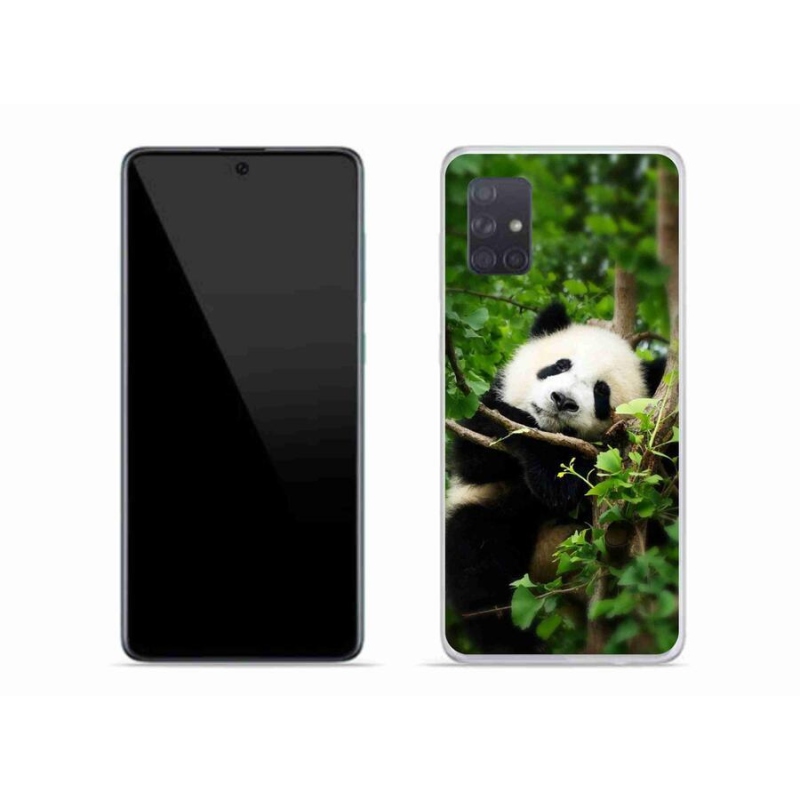 Gelový kryt mmCase na mobil Samsung Galaxy A71 - panda
