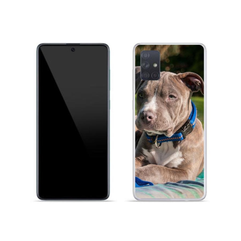 Gelový kryt mmCase na mobil Samsung Galaxy A71 - pitbull