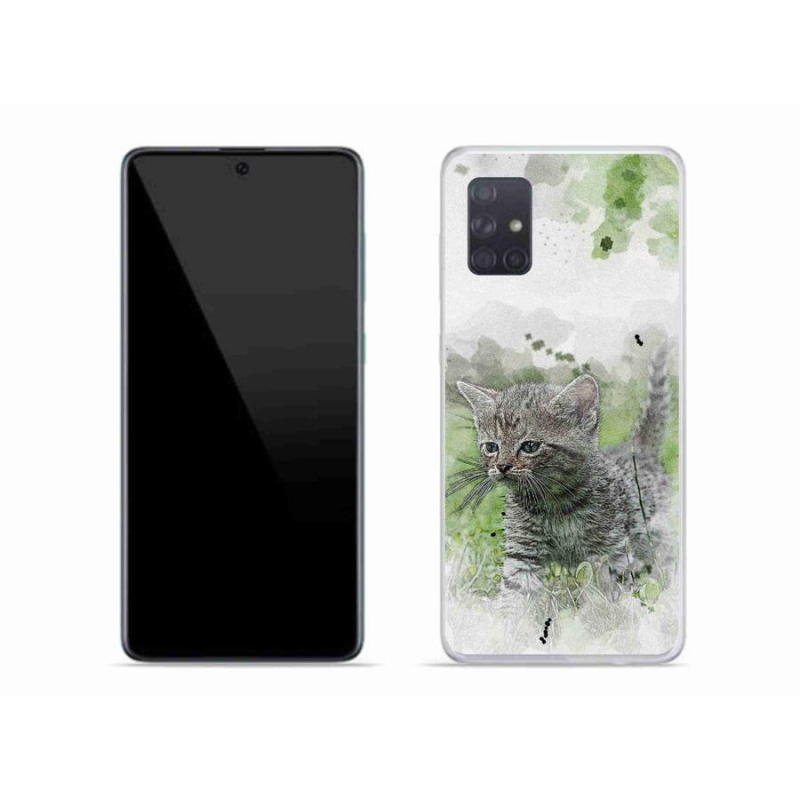 Gelový kryt mmCase na mobil Samsung Galaxy A71 - roztomilé kotě 1
