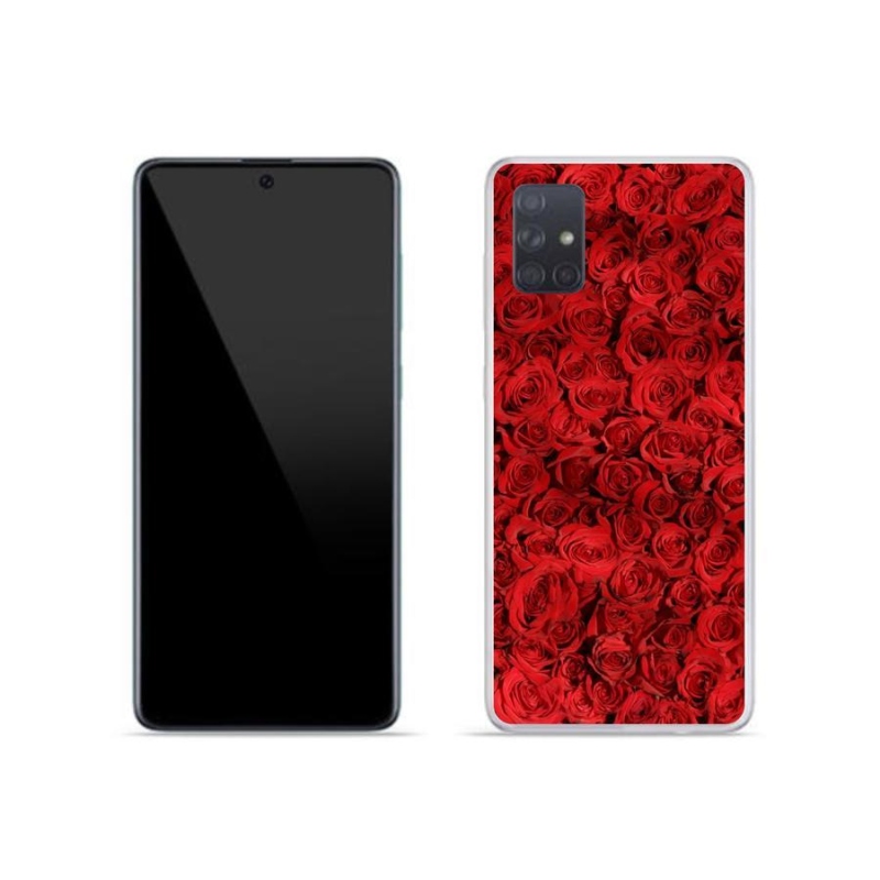 Gelový kryt mmCase na mobil Samsung Galaxy A71 - růže