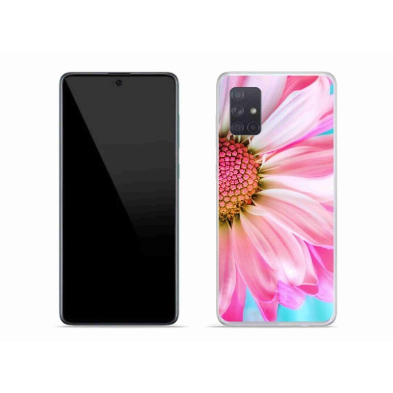 Gelový kryt mmCase na mobil Samsung Galaxy A71 - růžová květina