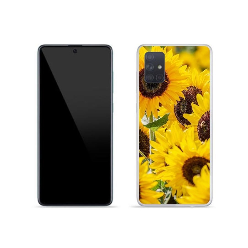 Gelový kryt mmCase na mobil Samsung Galaxy A71 - slunečnice
