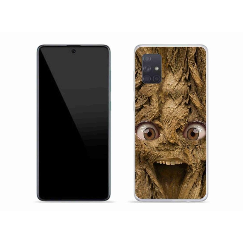 Gelový kryt mmCase na mobil Samsung Galaxy A71 - veselý strom s očima