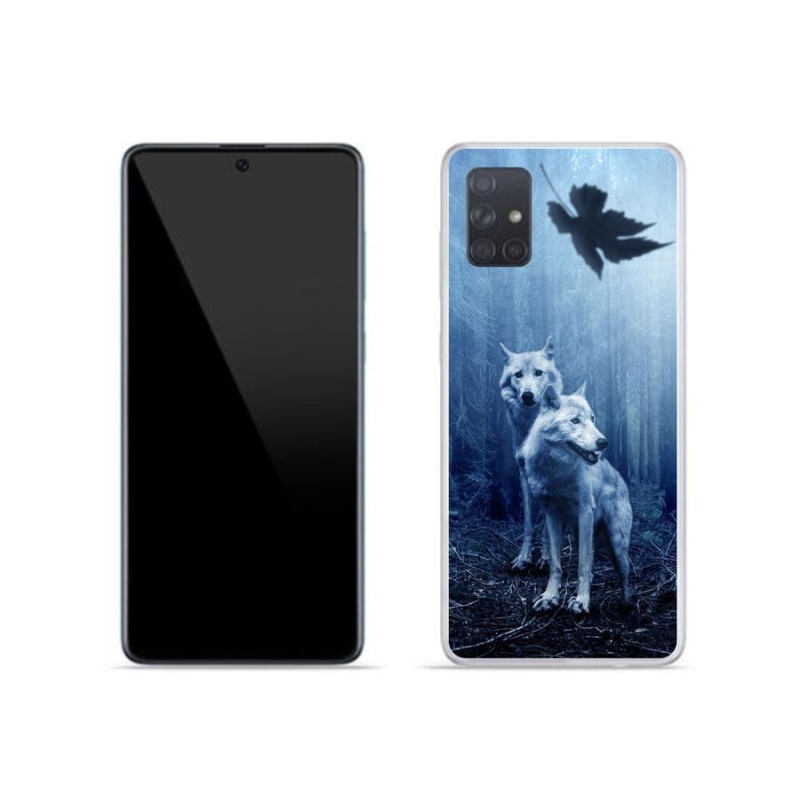 Gelový kryt mmCase na mobil Samsung Galaxy A71 - vlci v lese