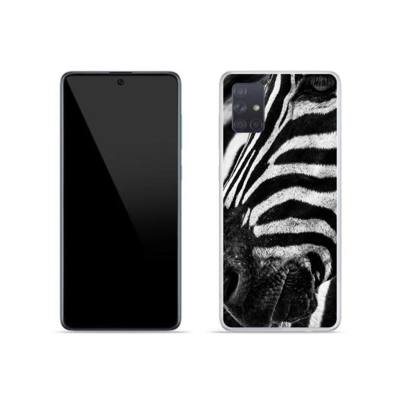 Gelový kryt mmCase na mobil Samsung Galaxy A71 - zebra