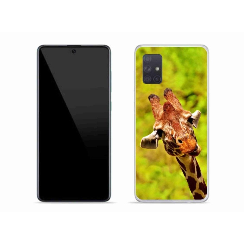 Gelový kryt mmCase na mobil Samsung Galaxy A71 - žirafa