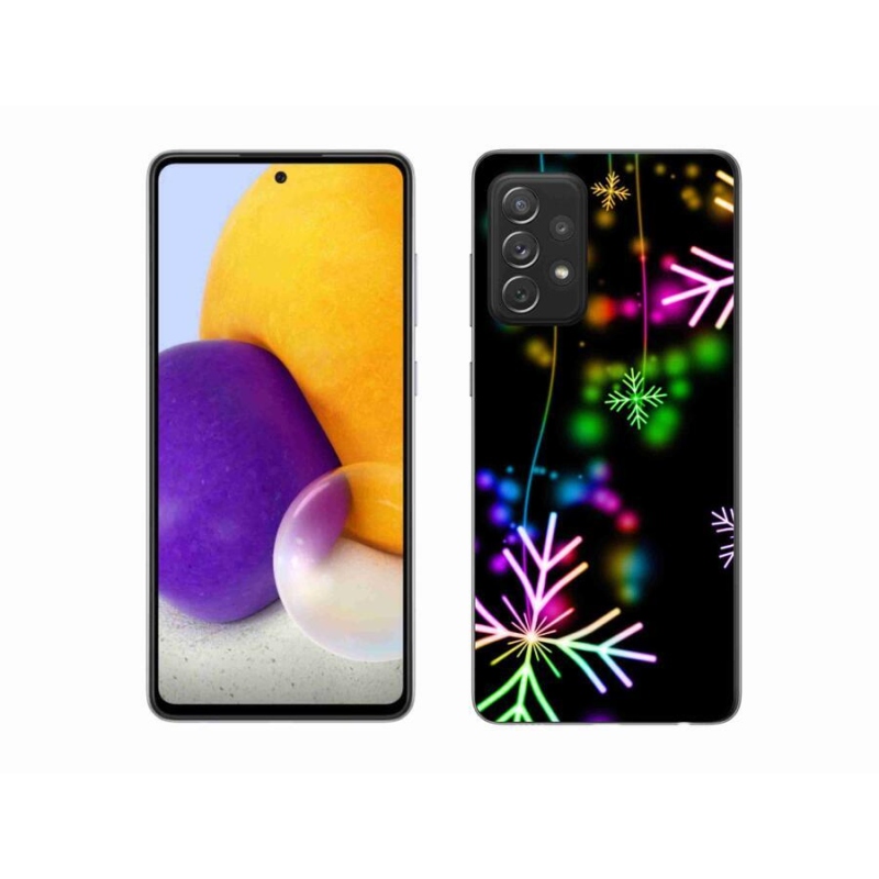 Gelový kryt mmCase na mobil Samsung Galaxy A72/A72 5G - barevné vločky