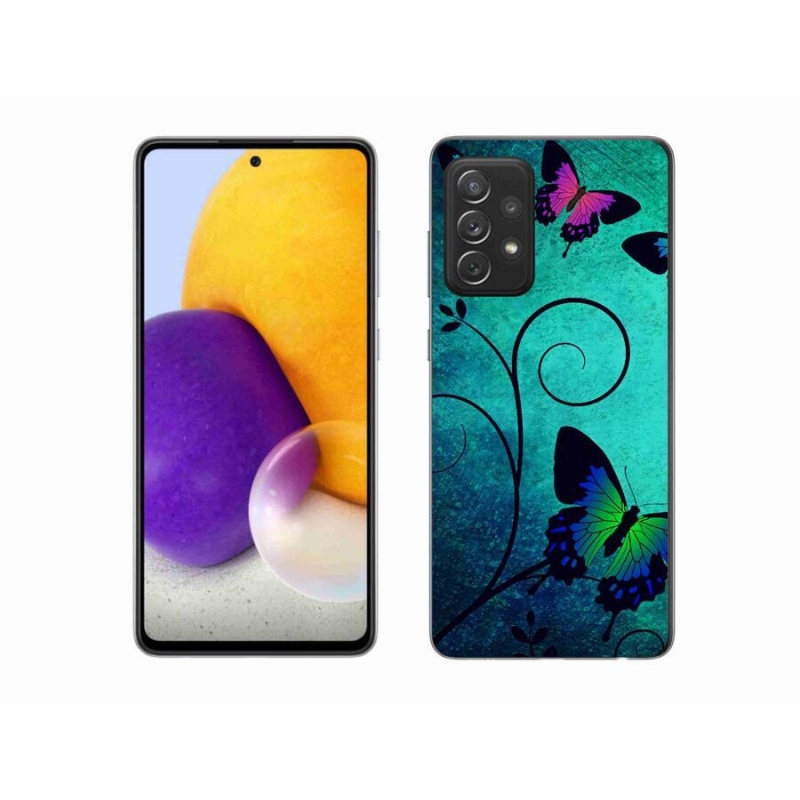 Gelový kryt mmCase na mobil Samsung Galaxy A72/A72 5G - barevní motýli