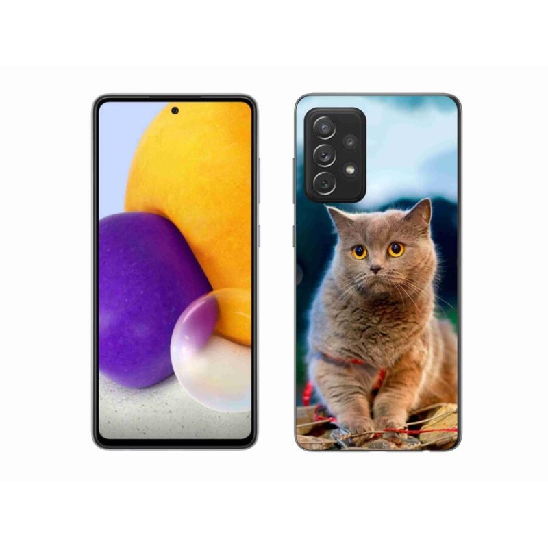 Gelový kryt mmCase na mobil Samsung Galaxy A72/A72 5G - britská modrá 2