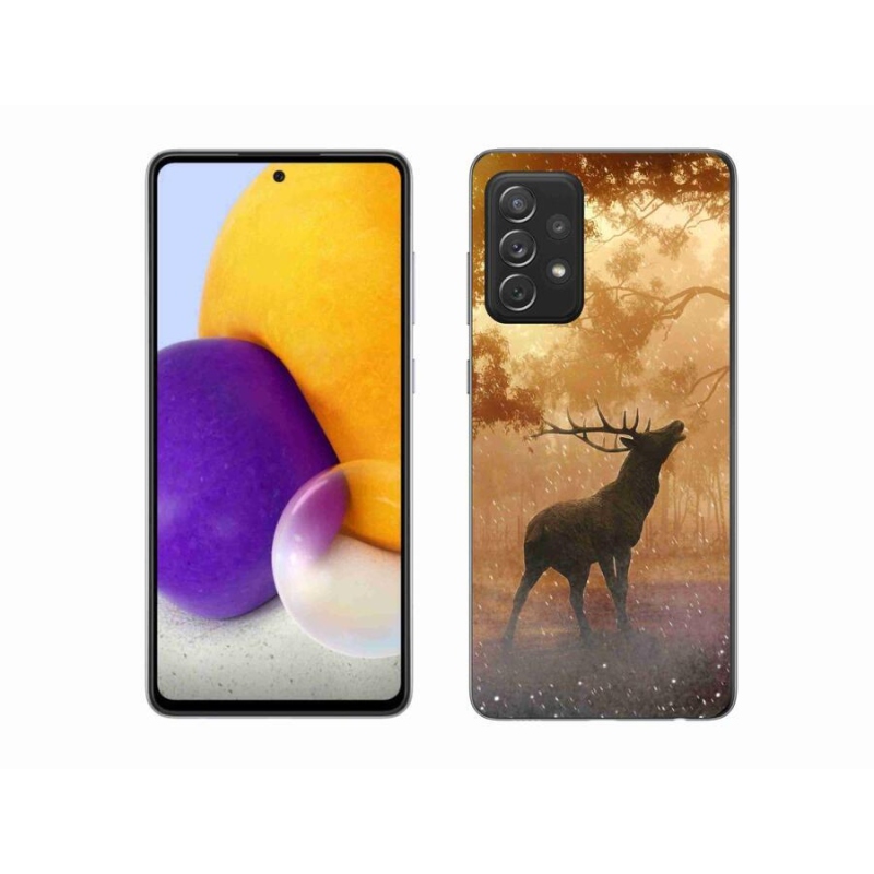 Gelový kryt mmCase na mobil Samsung Galaxy A72/A72 5G - jelen v říji