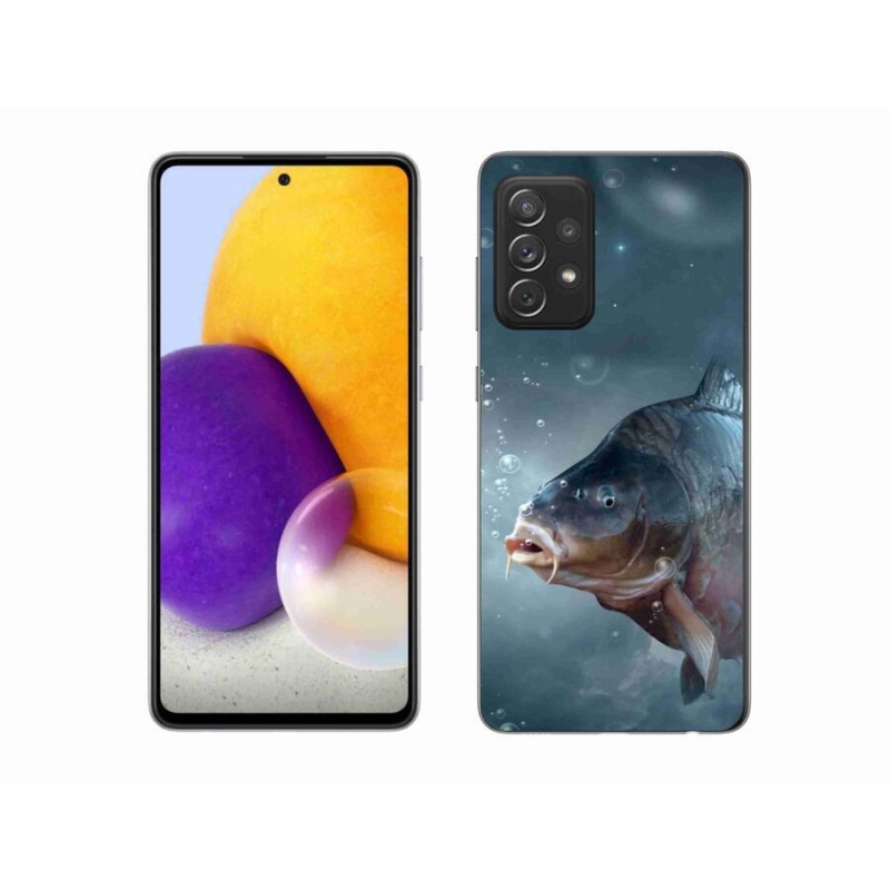 Gelový kryt mmCase na mobil Samsung Galaxy A72/A72 5G - kapr a bublinky