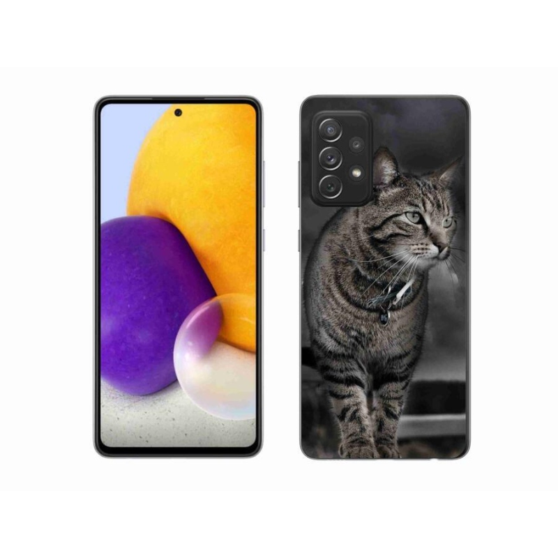 Gelový kryt mmCase na mobil Samsung Galaxy A72/A72 5G - kočka