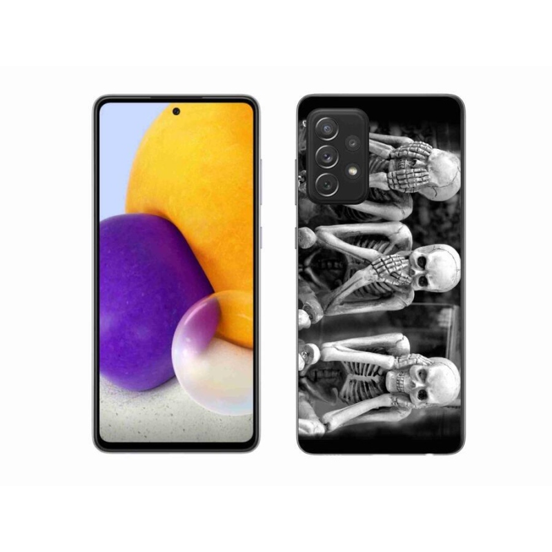 Gelový kryt mmCase na mobil Samsung Galaxy A72/A72 5G - kostlivci