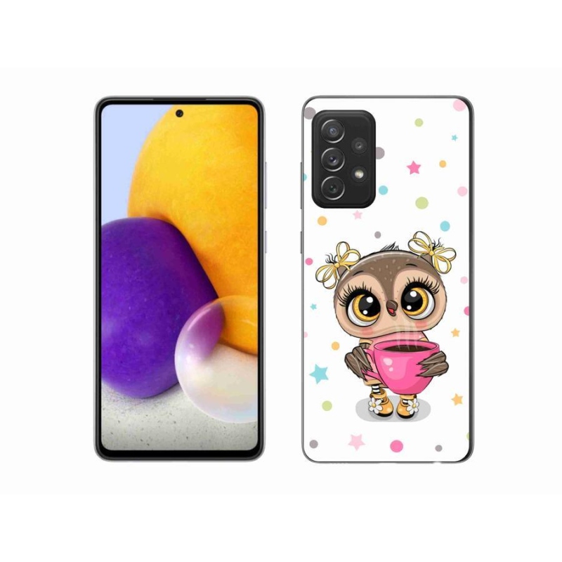 Gelový kryt mmCase na mobil Samsung Galaxy A72/A72 5G - kreslená sovička