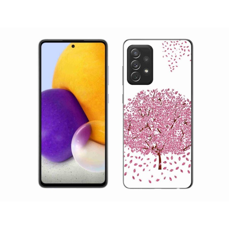 Gelový kryt mmCase na mobil Samsung Galaxy A72/A72 5G - kreslený strom s listy