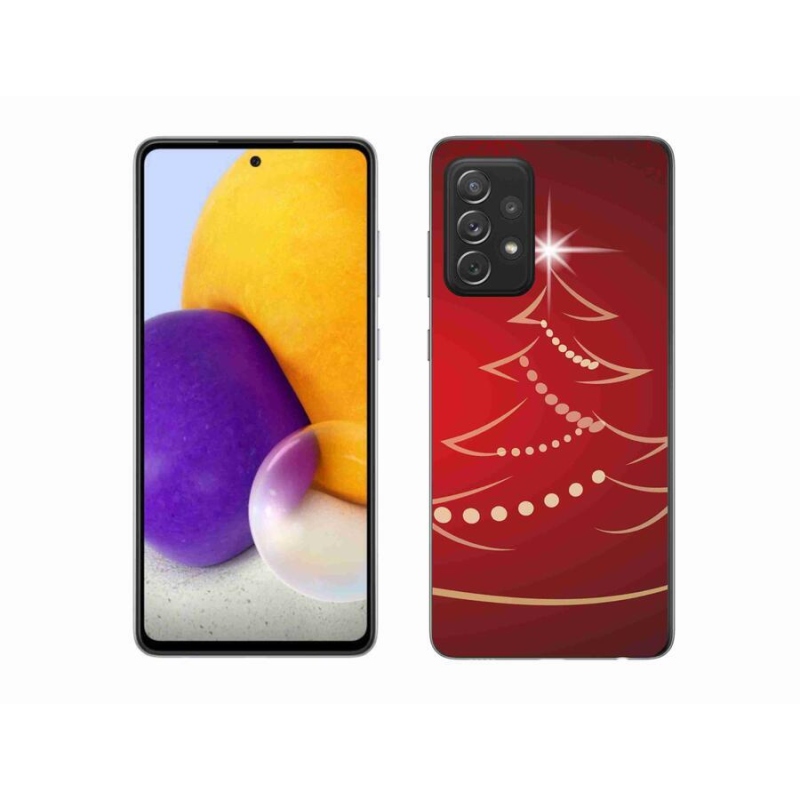 Gelový kryt mmCase na mobil Samsung Galaxy A72/A72 5G - kreslený vánoční stromek