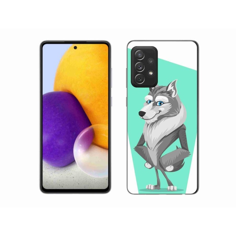 Gelový kryt mmCase na mobil Samsung Galaxy A72/A72 5G - kreslený vlk