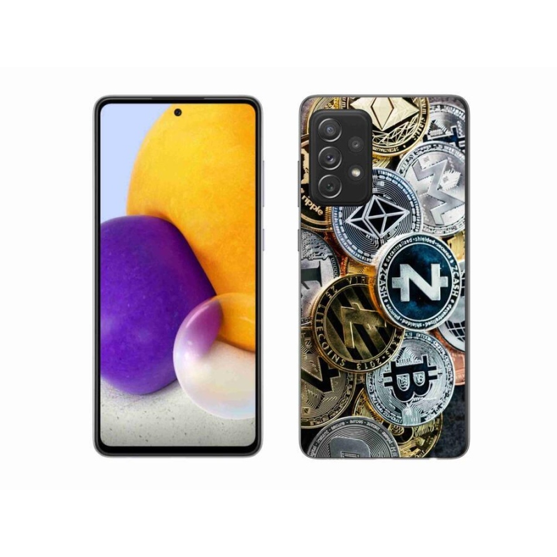 Gelový kryt mmCase na mobil Samsung Galaxy A72/A72 5G - kryptoměny
