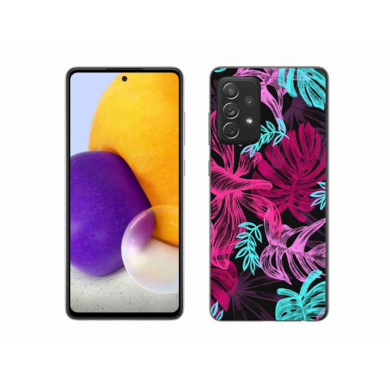 Gelový kryt mmCase na mobil Samsung Galaxy A72/A72 5G - květiny 1