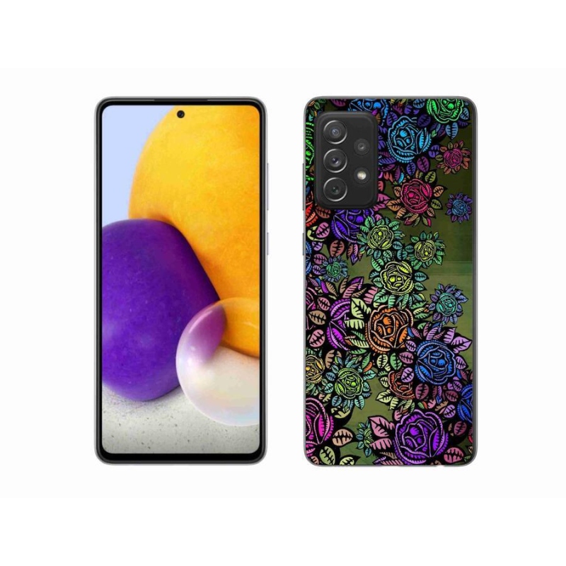 Gelový kryt mmCase na mobil Samsung Galaxy A72/A72 5G - květiny 6