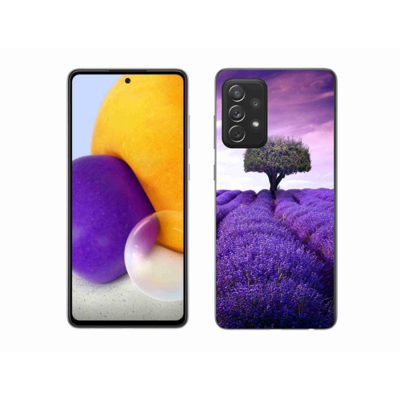 Gelový kryt mmCase na mobil Samsung Galaxy A72/A72 5G - levandulová louka