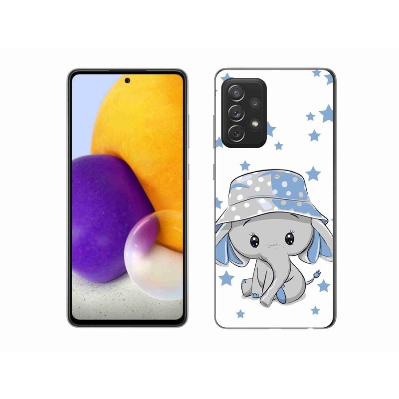 Gelový kryt mmCase na mobil Samsung Galaxy A72/A72 5G - modrý slon