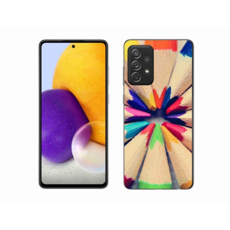 Gelový kryt mmCase na mobil Samsung Galaxy A72/A72 5G - pastelky
