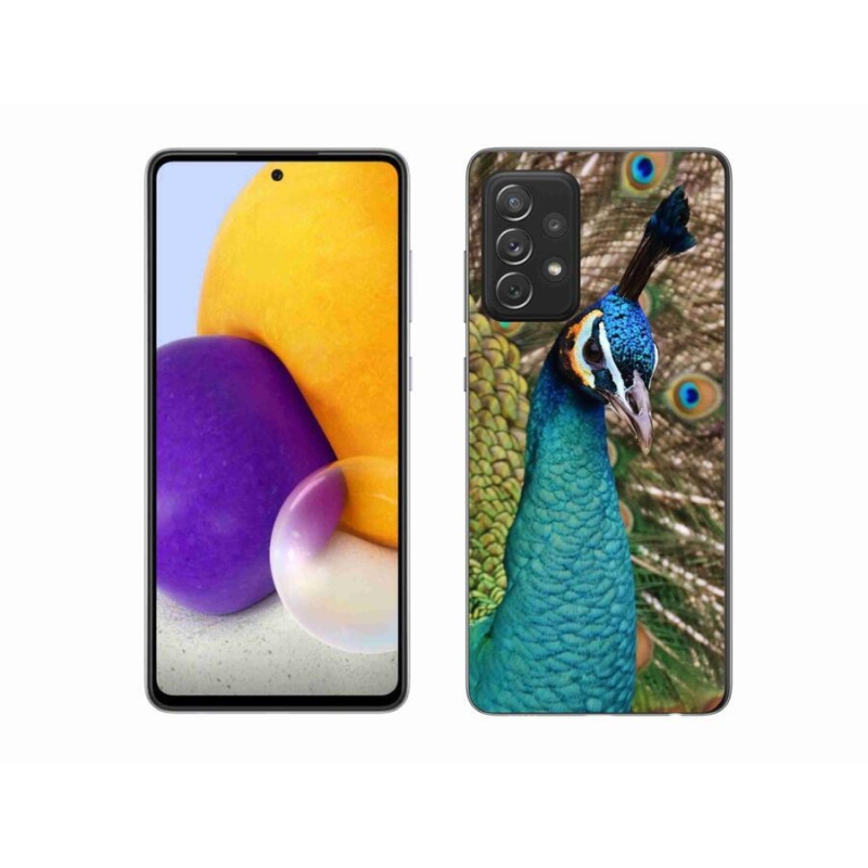 Gelový kryt mmCase na mobil Samsung Galaxy A72/A72 5G - páv